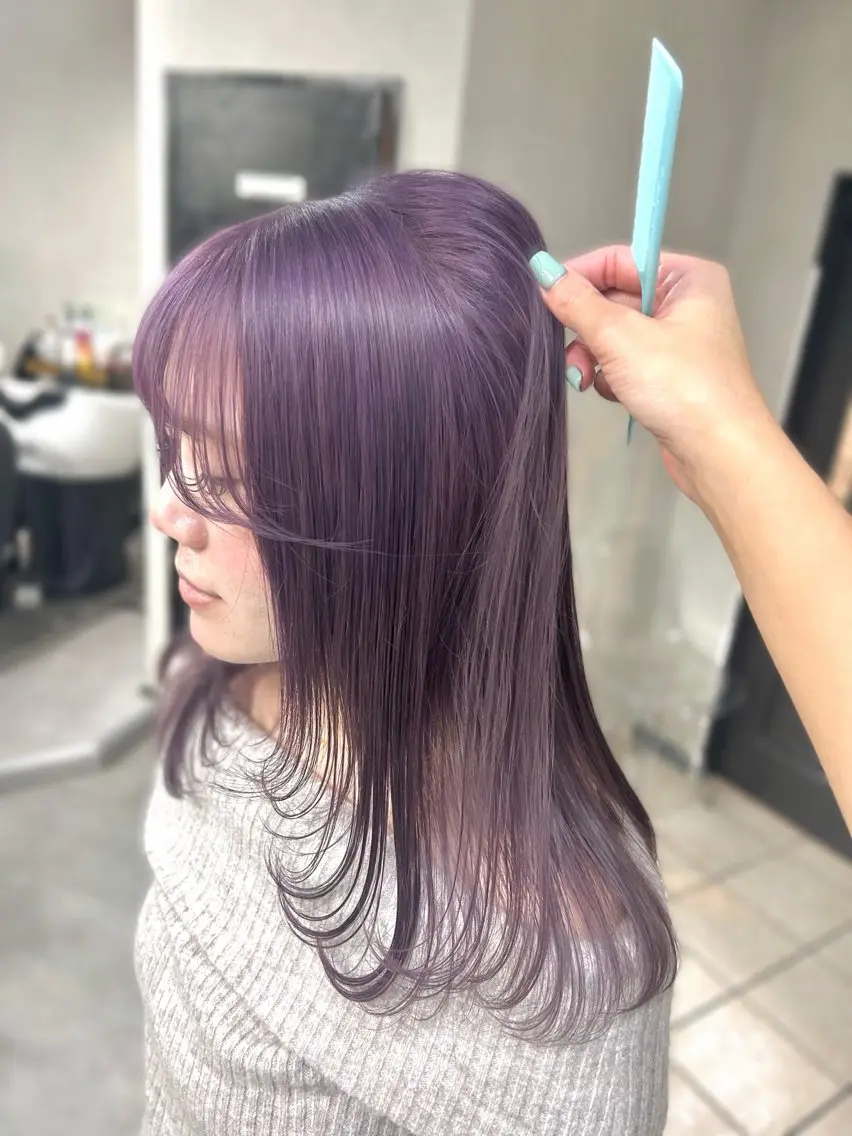 ロング ヘアカラー ハイトーン髪質改善 🫧大阪/kanonのヘアスタイル