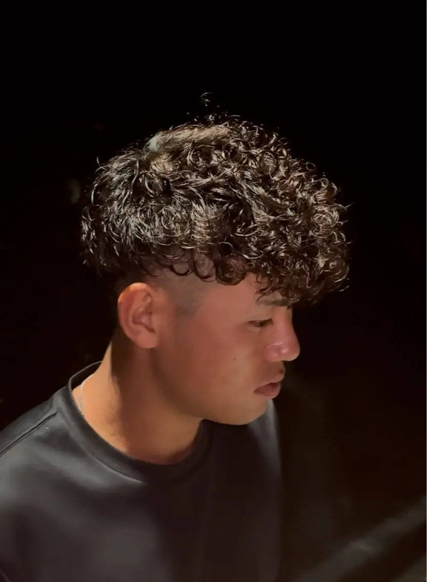 パーマ メンズ スペインカール LITA住吉 そらのヘアスタイル