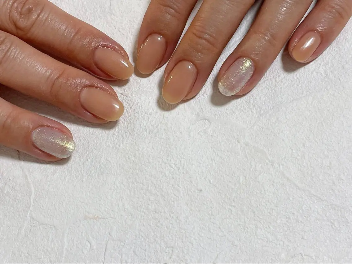 ネイル オーロラネイル フラワーネイル フットネイル フレンチネイル ジェルネイル ハンドネイル mogunail &blowのネイルデザイン