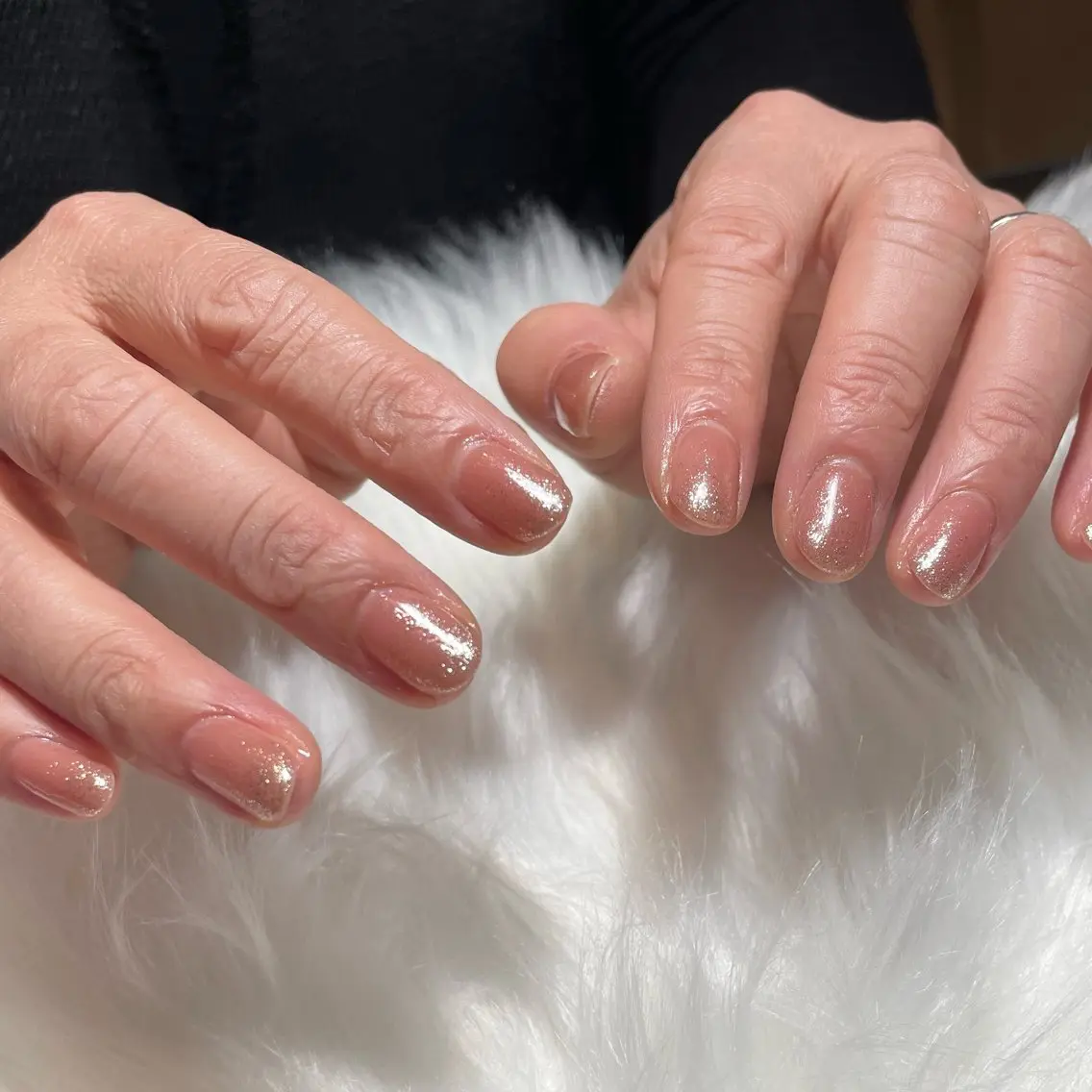 ネイル ラメ(グリッター) 冬ネイル クリスマス neige Kouzukiのネイルデザイン