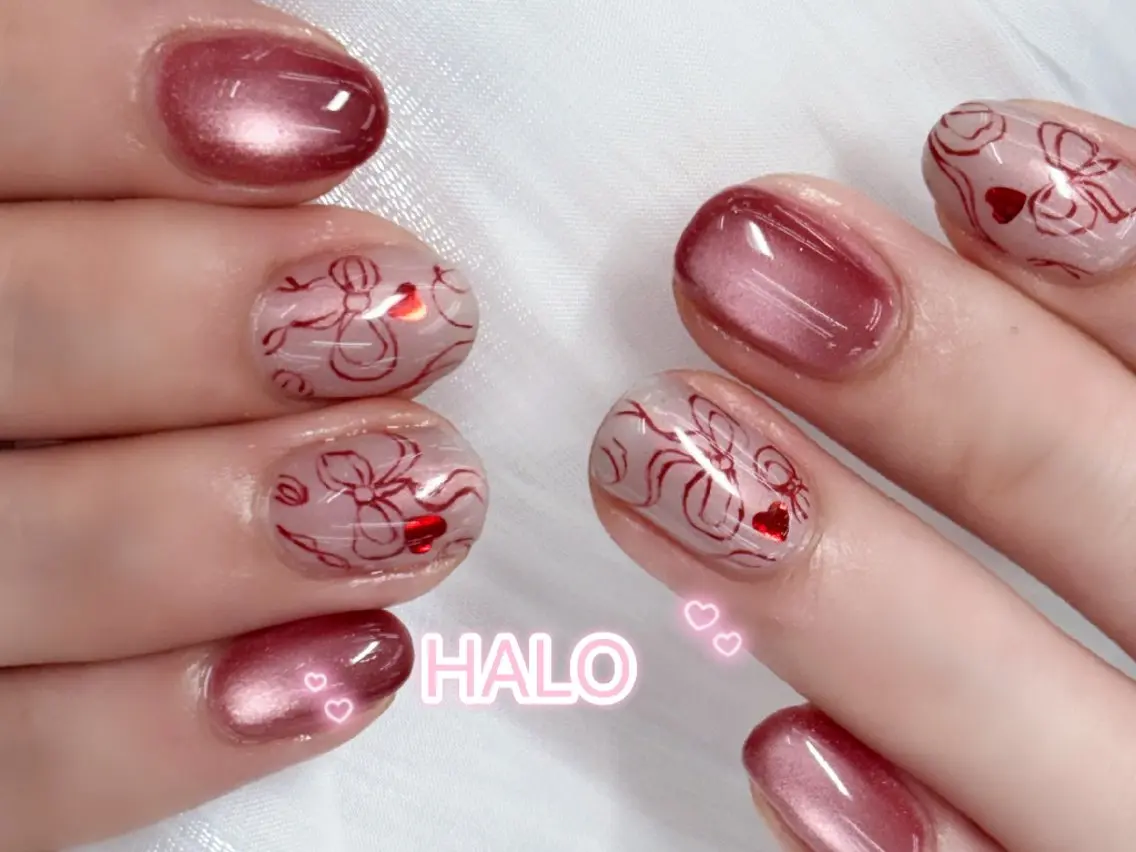 ネイル チークネイル フラッシュネイル フットネイル フレンチネイル ジェルネイル HALOネイルサロン YIYIのネイルデザイン