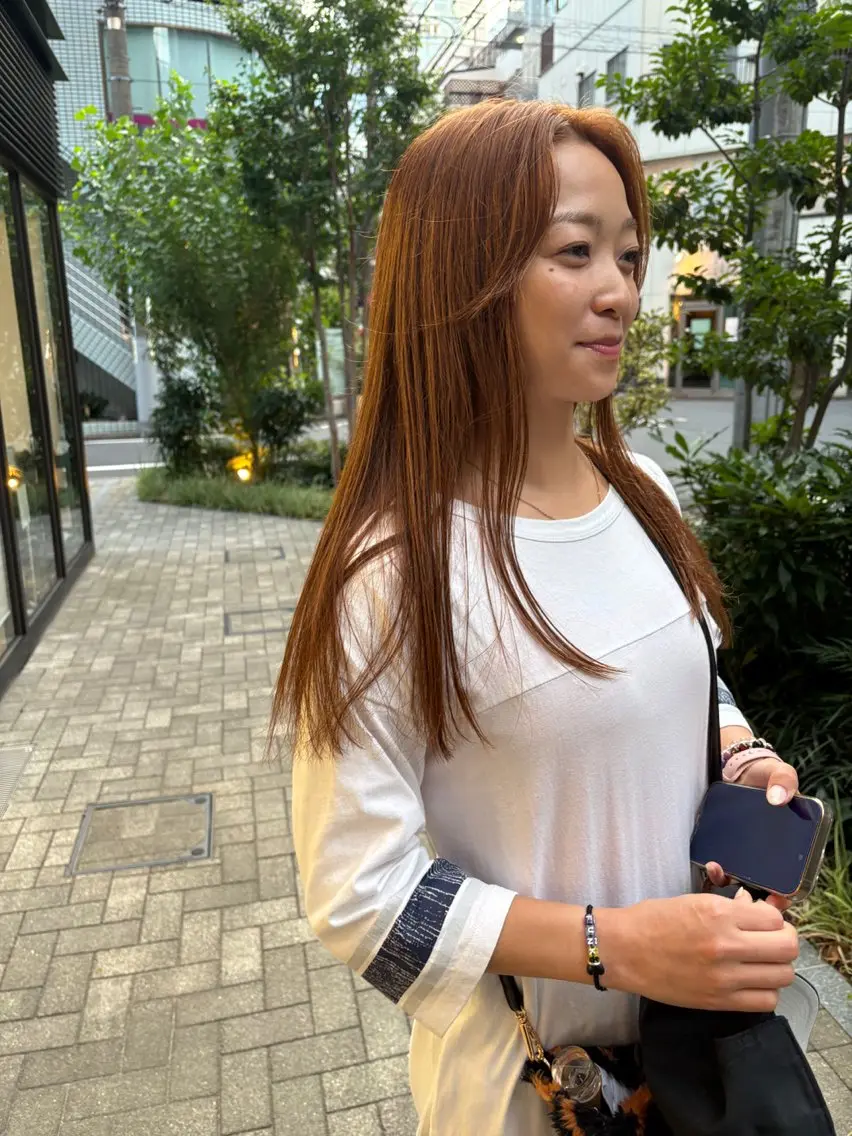 ロング カラー カット ヘアカラー eri kinjoのヘアスタイル
