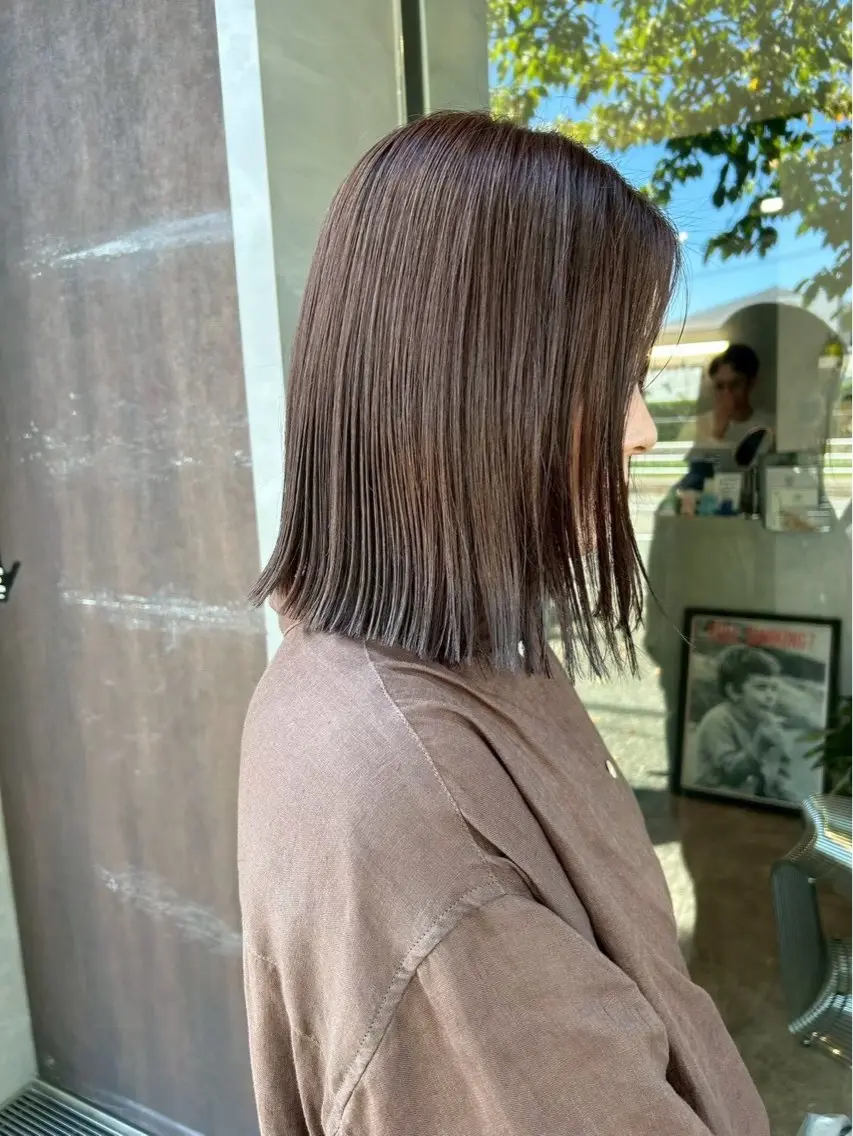 ミディアム カラー ヘアカラー トリートメント qpulaあいみ 透明感カラーのヘアスタイル
