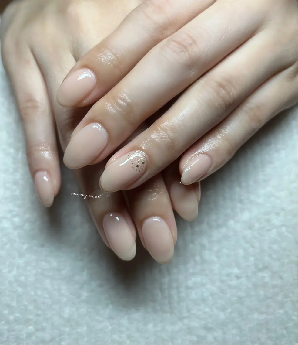 ネイル ジェルネイル ミラーネイル パラジェル シンプルネイル sunny nailのネイルデザイン