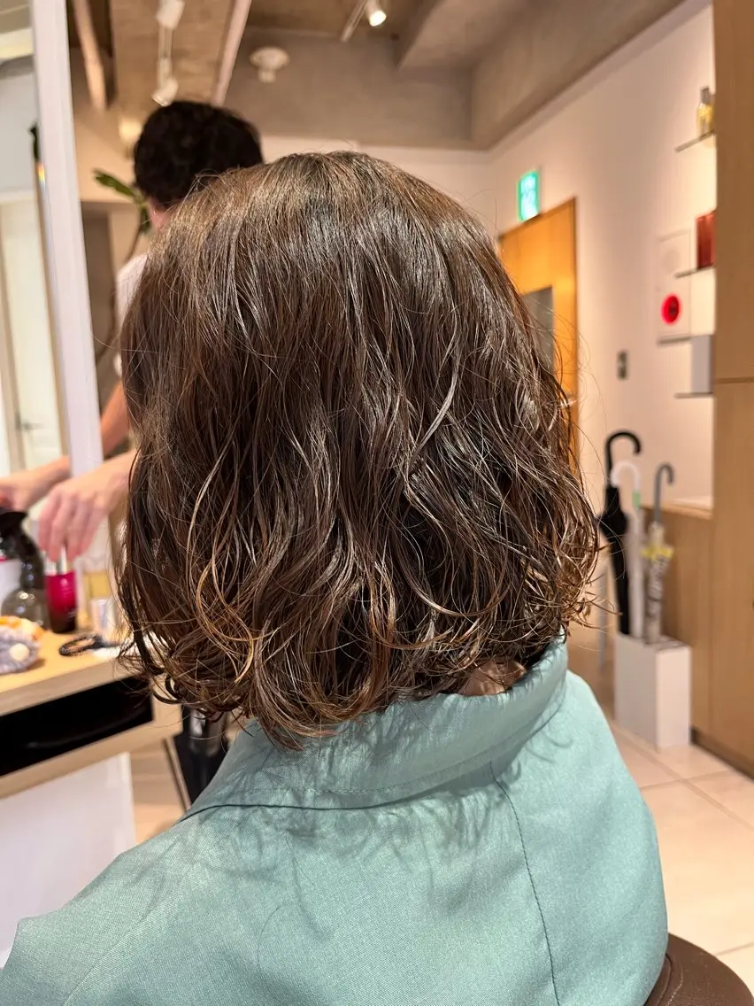 ミディアム パーマ 竹内 裕香🫧 hairdo千葉中央のヘアスタイル