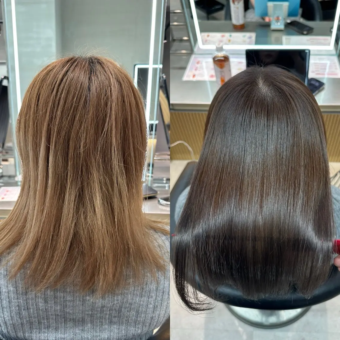 ミディアム カット 縮毛矯正 トリートメント ✨髪質改善特化✨副 店長椎葉信乃介のヘアスタイル