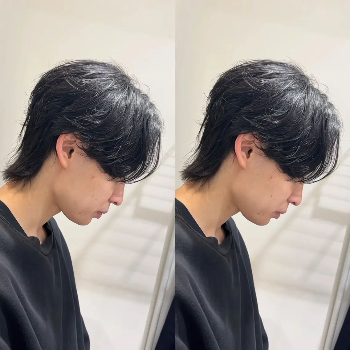 ヘアアレンジ メンズ センターパート メンズウルフカット ウルフカット 🔥メンズヘア🔥 かいきのヘアスタイル