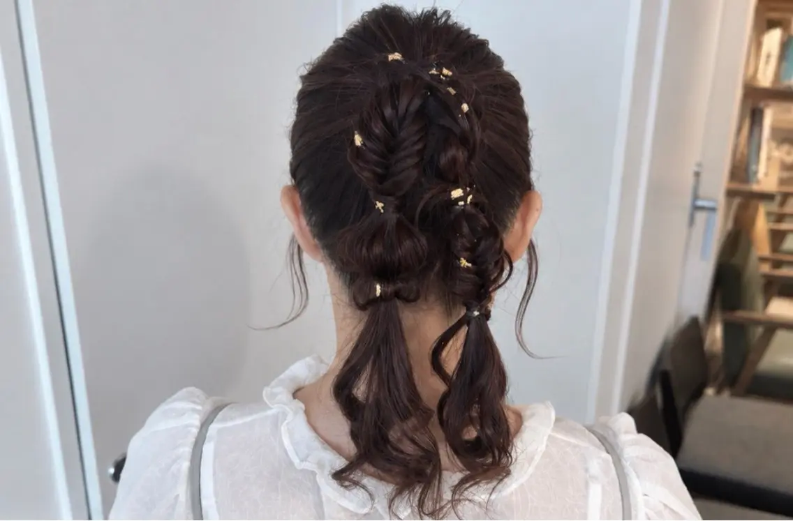 ミディアム ヘアアレンジ ヘアセット 表参道/アレンジ💐 /艶カラー/kahoのヘアスタイル
