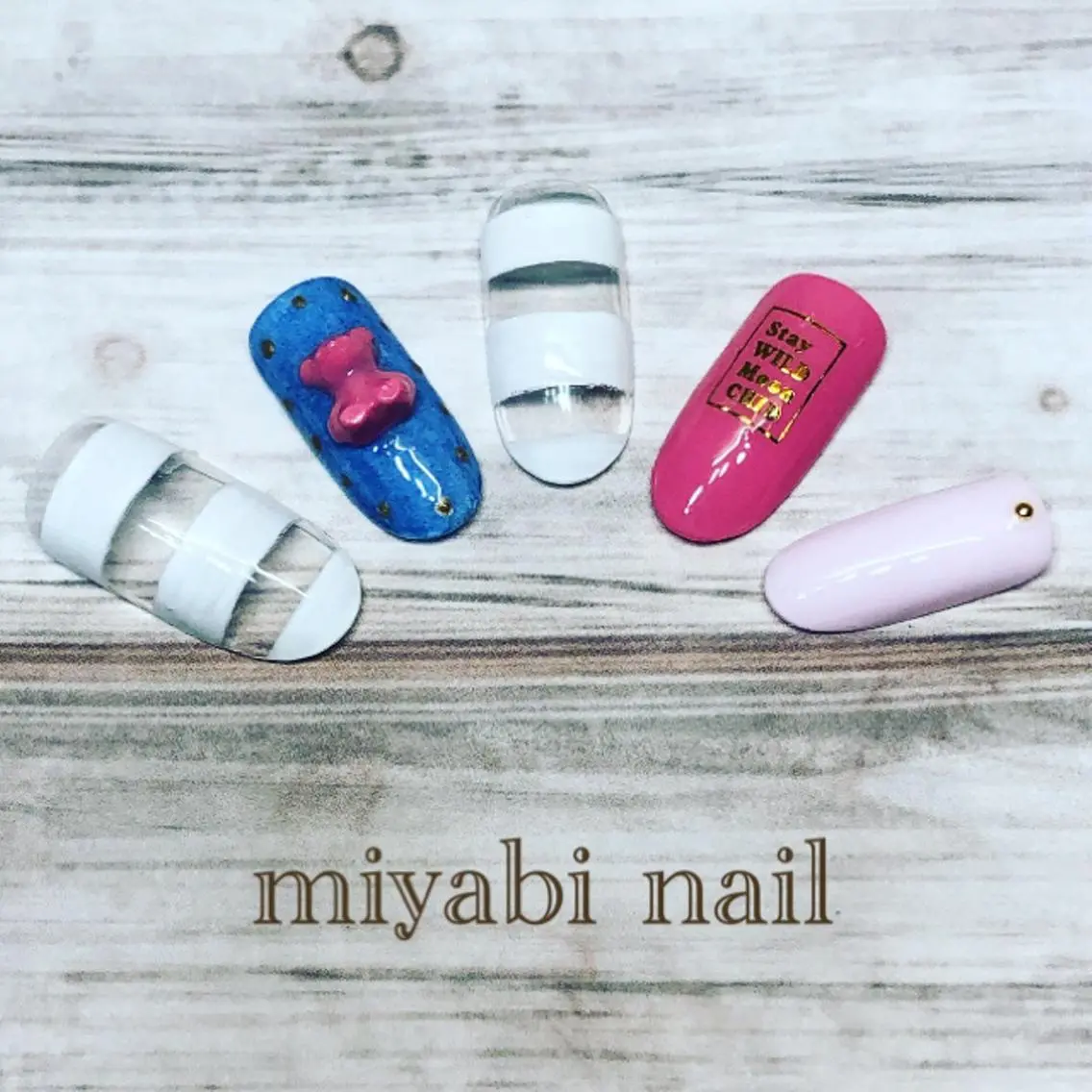 ネイル アートネイル カジュアル miyabi nail 桂川駅近くのネイルデザイン