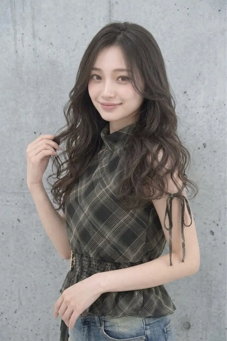 ロング パーマ レイヤーカット カット パーマ トリートメント 拓麿✂︎/韓国ヘア× コテ巻きパーマのヘアスタイル