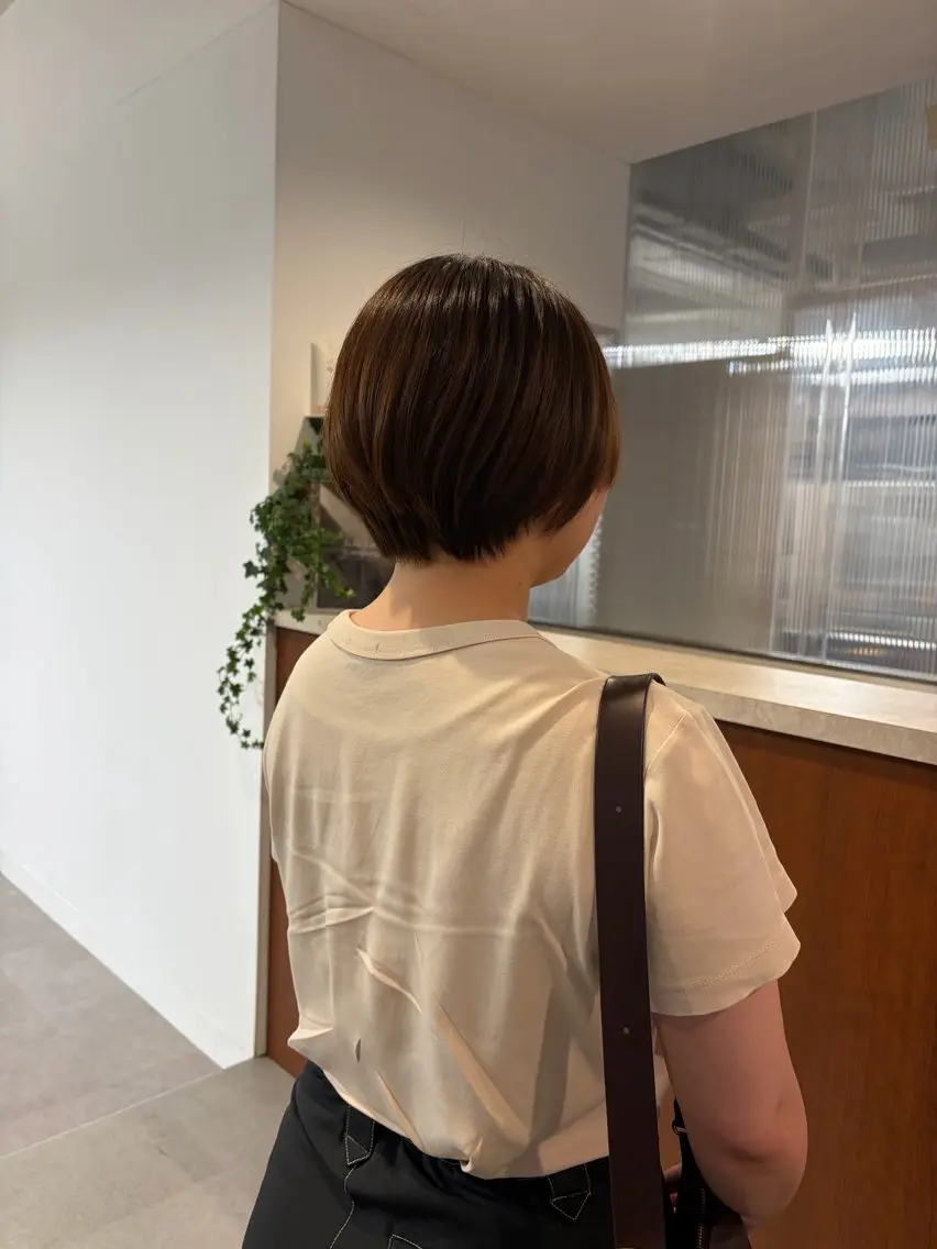 ショート 丸みショート ショートヘア 透明感カラー🌼 沙奈のヘアスタイル