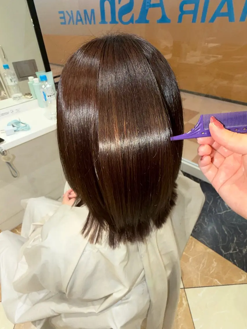ロング カット 髪質改善カラー なーこ💖🌈のヘアスタイル