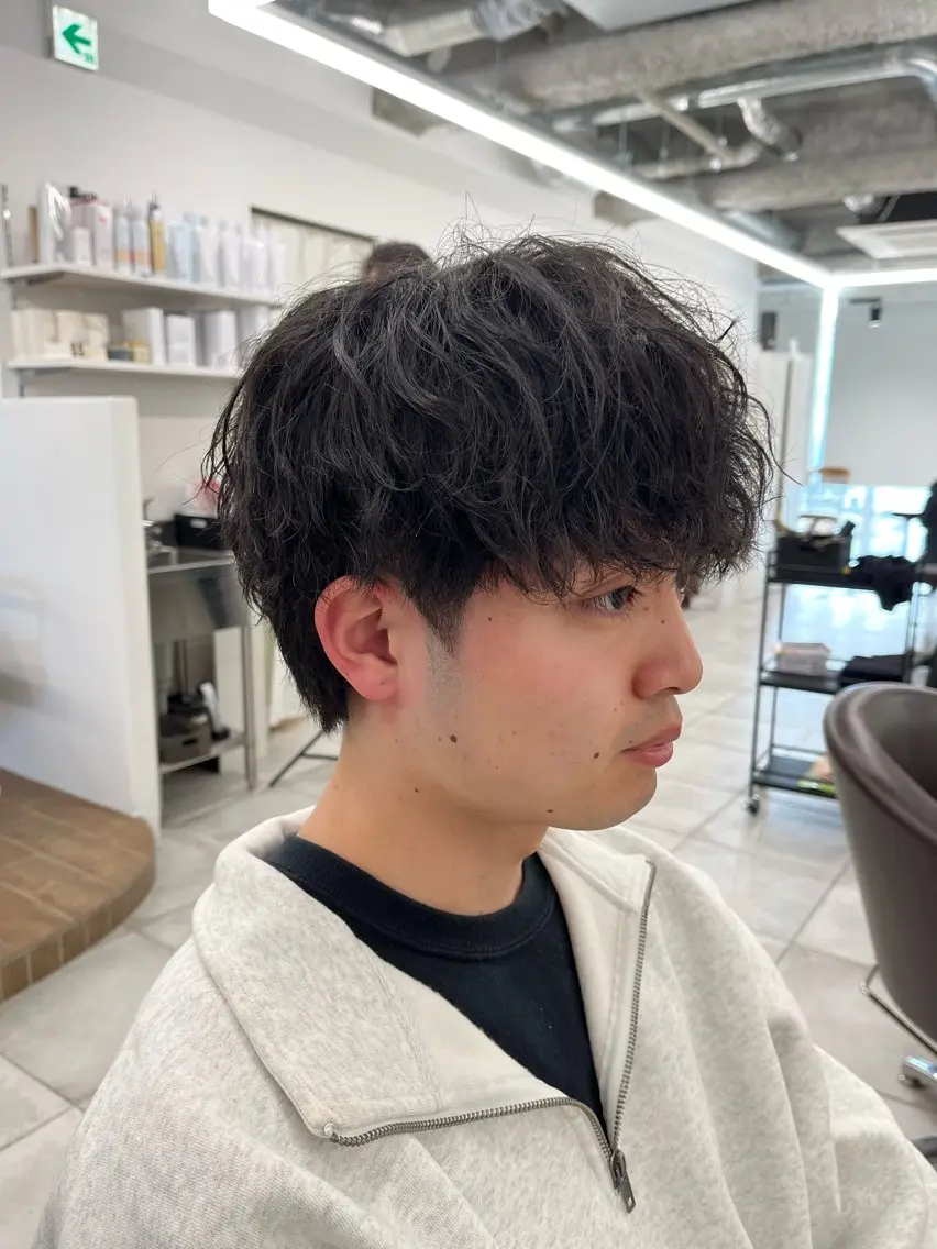 ショート パーマ メンズ 🏆メンズヘア特化 🥇代表りんぺーのヘアスタイル