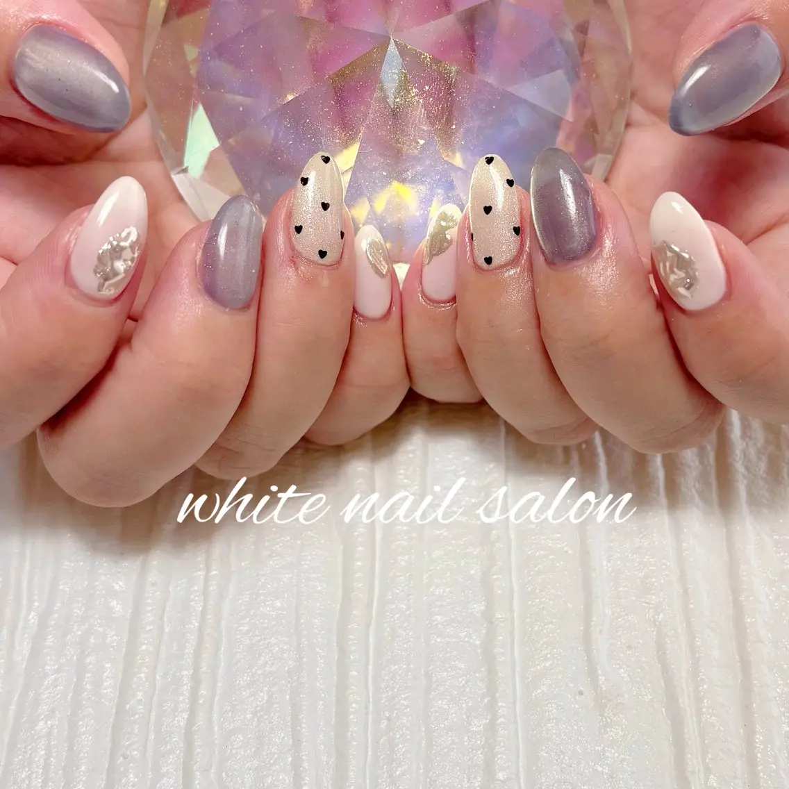 ネイル フットネイル ラメ(グリッター) ハンドネイル white nail salonのネイルデザイン