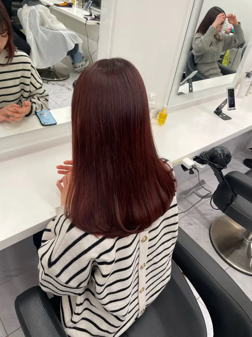 セミロング カラー ヘアアレンジ カット ヘアカラー トリートメント ヘアセット 💗横浜美容室 💗HARUNAのヘアスタイル