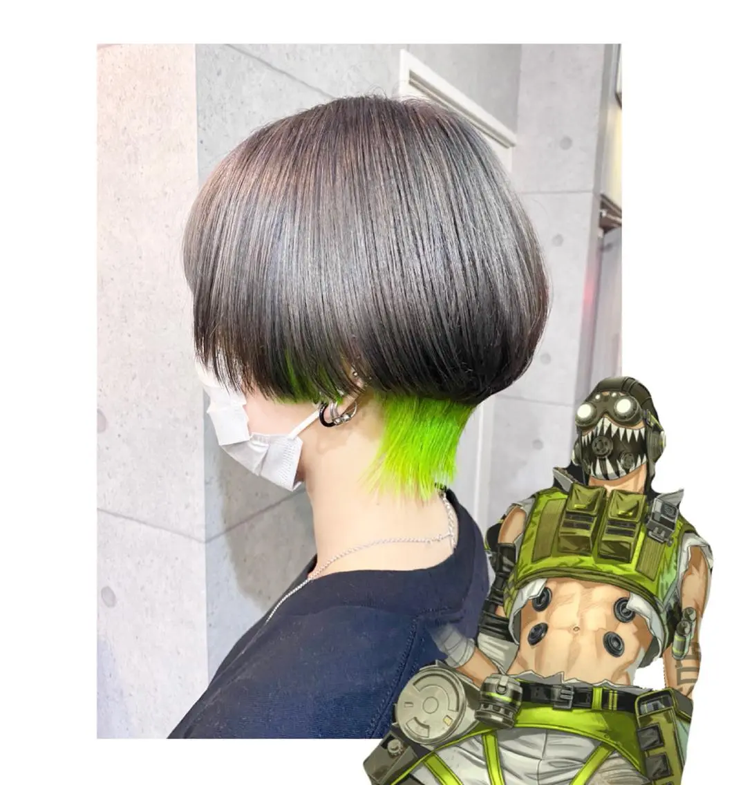 ショート カラー デザインカラー ヘアカラー TSUNO🦖 派手髪/オタク美容師のヘアスタイル
