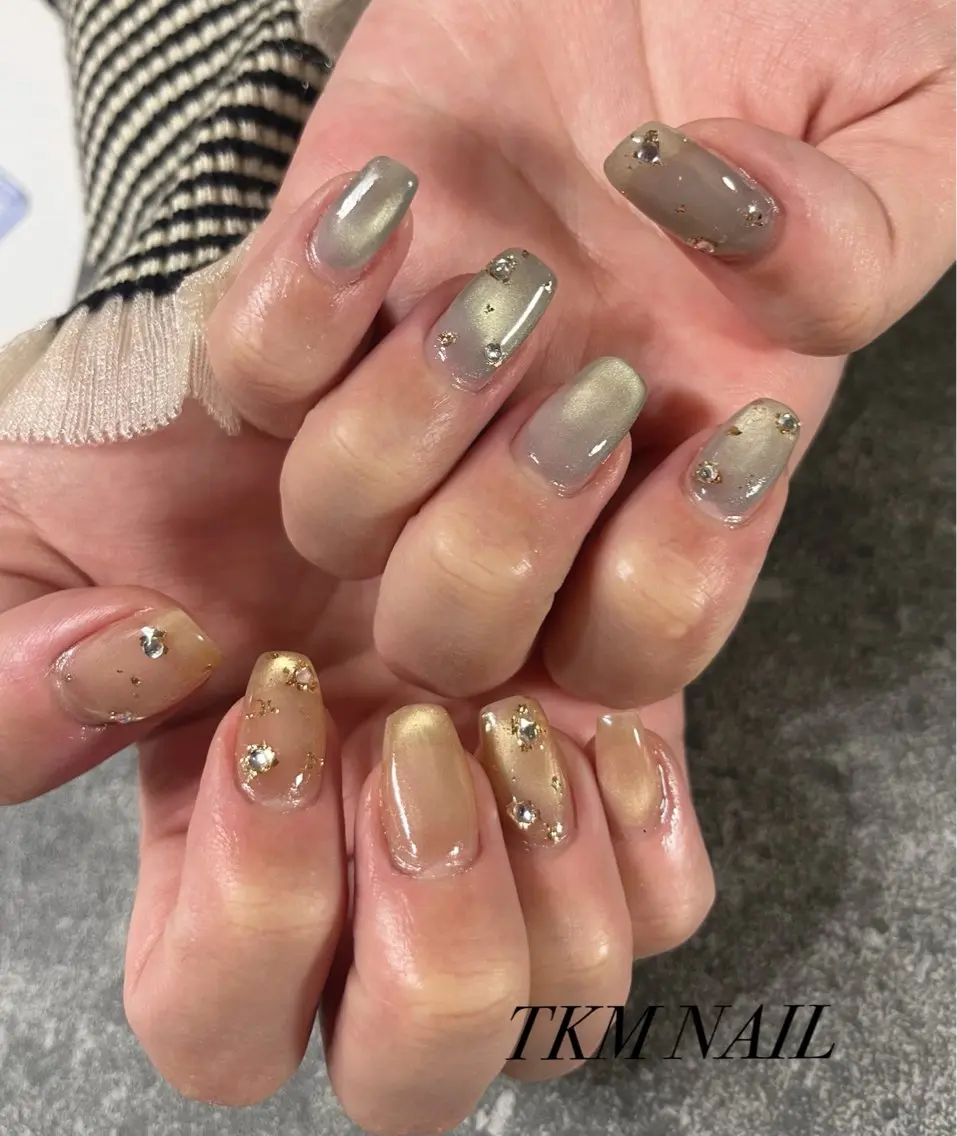 ネイル マグネットネイル シンプルネイル ハンドネイル フットネイル ______ TKM  NAILのネイルデザイン