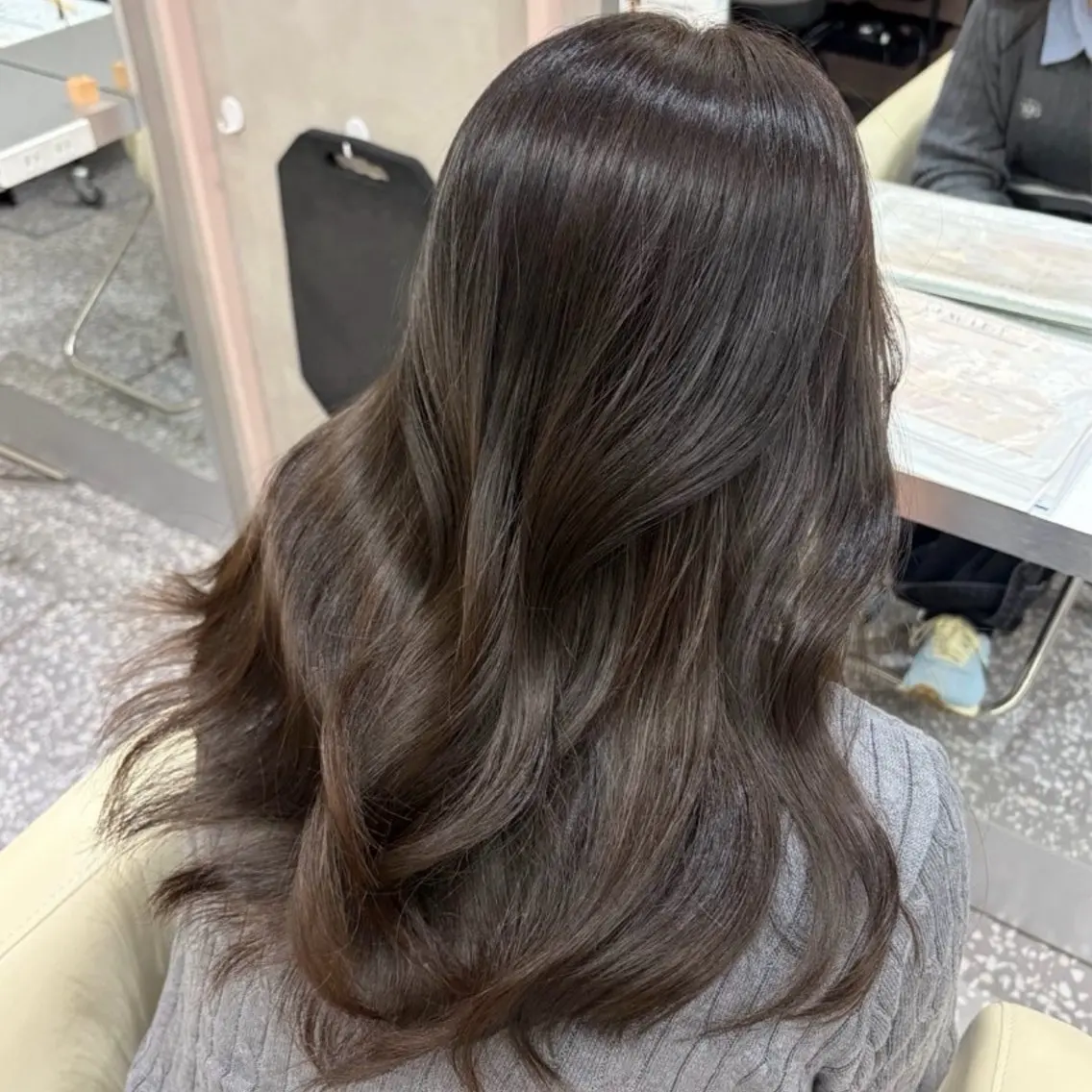 ロング カラー ヘアカラー 縮毛矯正 髪質改善/艶カラー /やまだくるみのヘアスタイル