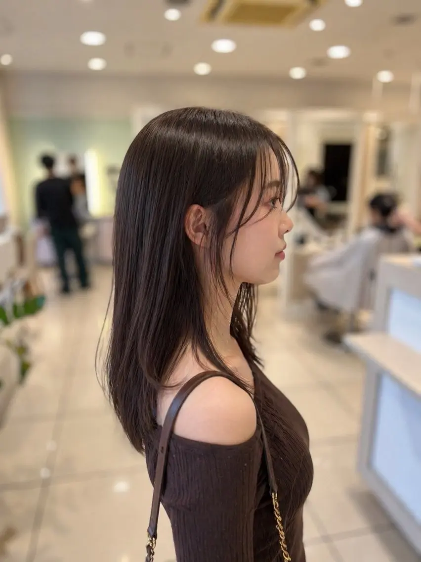 セミロング パーマ カット 縮毛矯正 トリートメント 金子 直樹のヘアスタイル