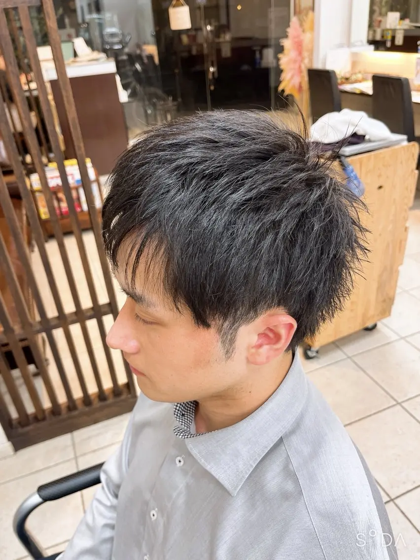 ショート メンズ ビジネス ショートヘア カット たなか なおのヘアスタイル