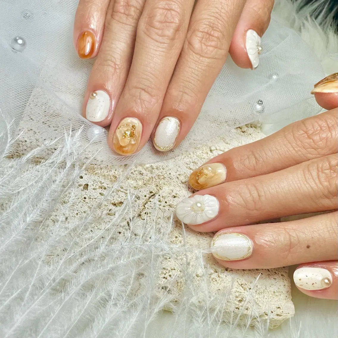 ネイル アートネイル 持ち込み バレンタイン ハンドネイル ハンドケア nail salon Feerieのネイルデザイン