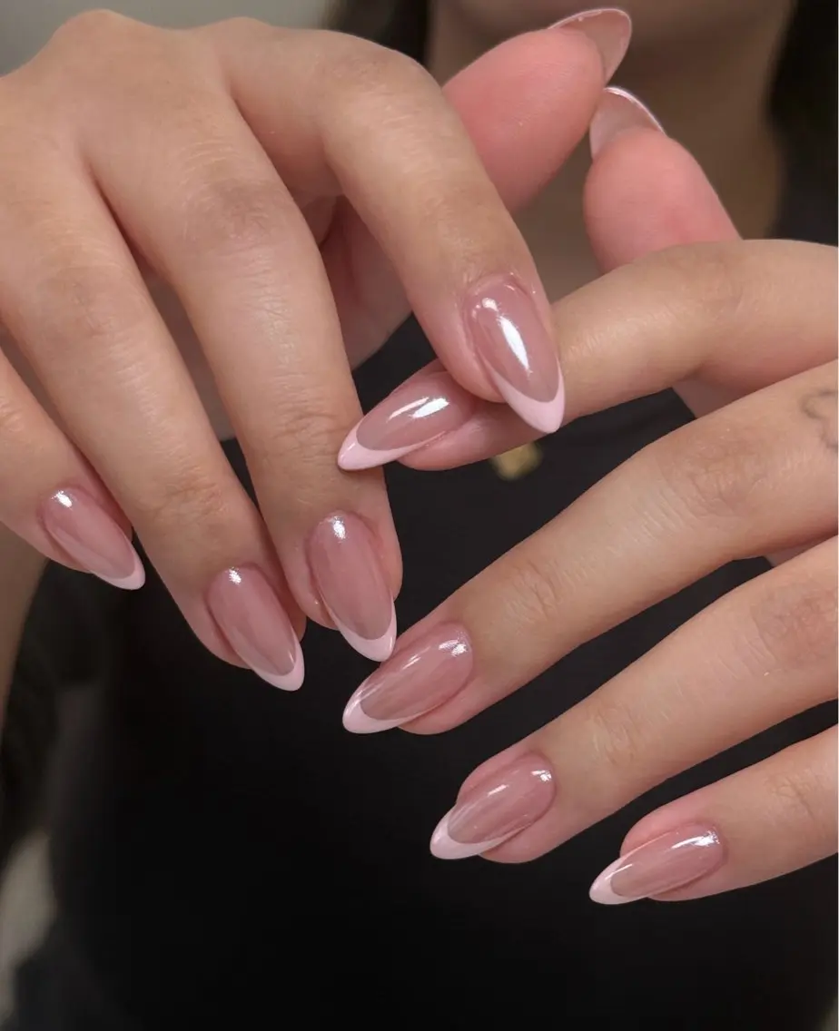 ネイル フレンチネイル ラメ(グリッター) ラメグラデーション マグネットネイル 持ち込み Unicorn Nail原宿表参道のネイルデザイン