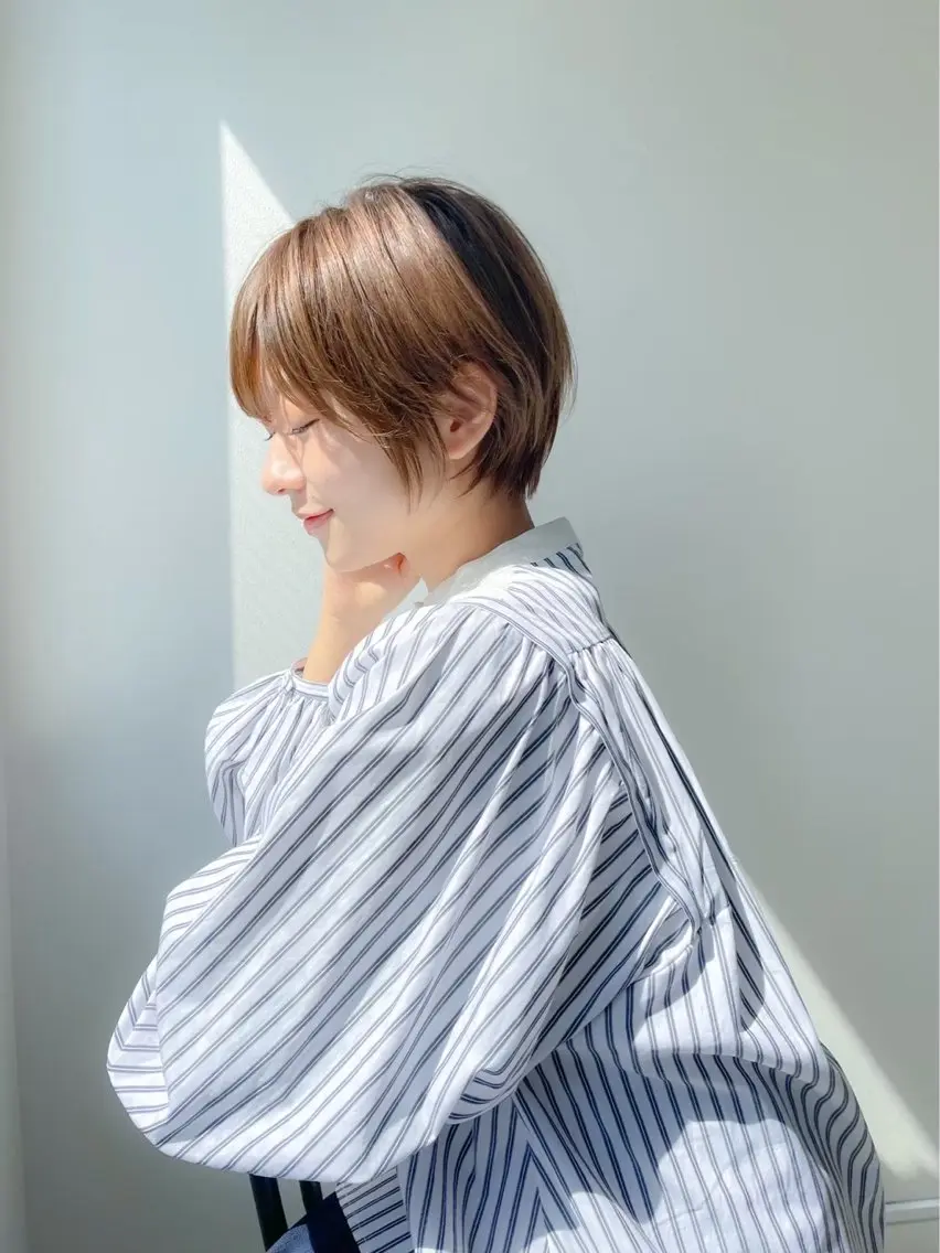 ショート 水田吉亮/髪質改善/ 縮毛矯正/レイヤーのヘアスタイル