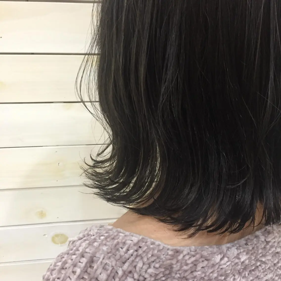 ミディアム 外ハネヘア 黒田瀬奈/ボブ まろやかベージュのヘアスタイル