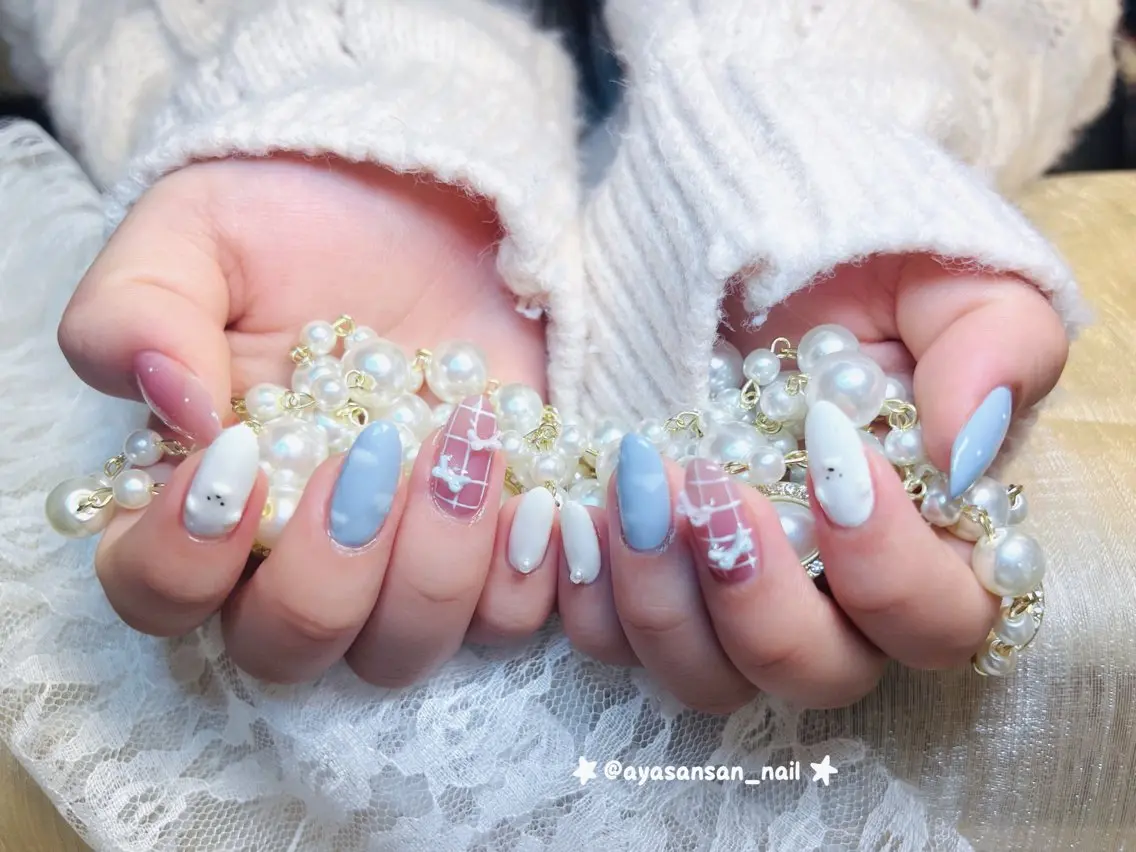 ネイル ハンドネイル ハンドケア あや✨🌸長さだし カワイイ系ピンク専門のネイルデザイン
