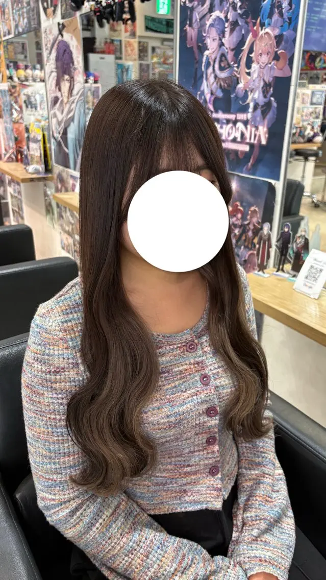 ロング カラー グレージュ インナーカラー 推しカラー/ ミクのヘアスタイル