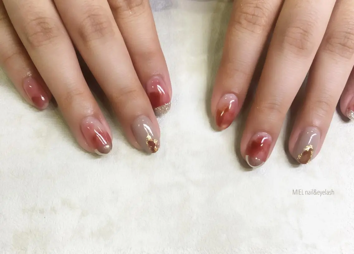 ネイル ニュアンスネイル ハンドネイル nail salon monailのネイルデザイン