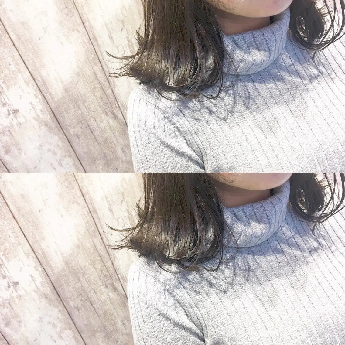 セミロング カラー ヘアアレンジ グレージュ イルミナカラー boutique misakiのヘアスタイル