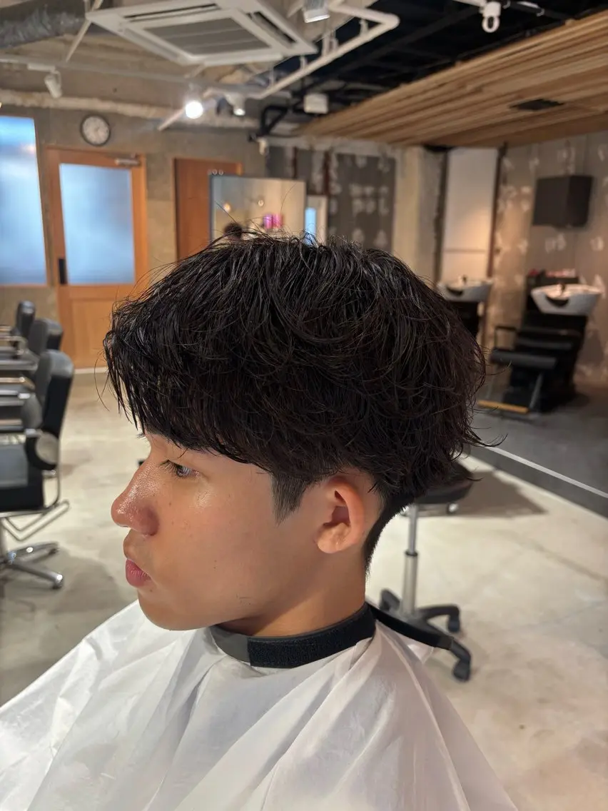 パーマ メンズ カット パーマ メンズ美容師 あいのヘアスタイル