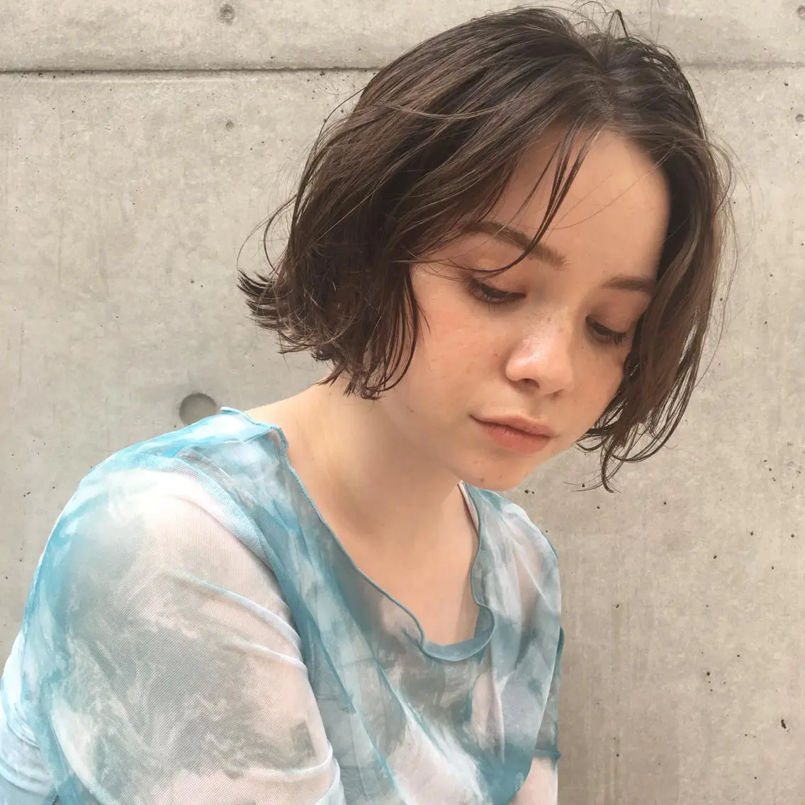 ショート カラー ボブ 狩野 羅夢のヘアスタイル