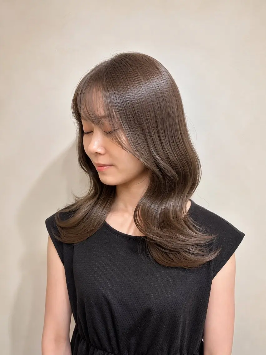 セミロング カット ヘアカラー トリートメント TOMOKA/透明感 艶髪/髪質改善🫧のヘアスタイル