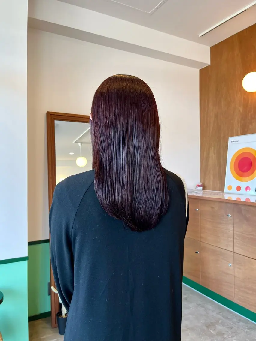 セミロング ヘアカラー ヘッドスパ LOBBY HIMERIのヘアスタイル