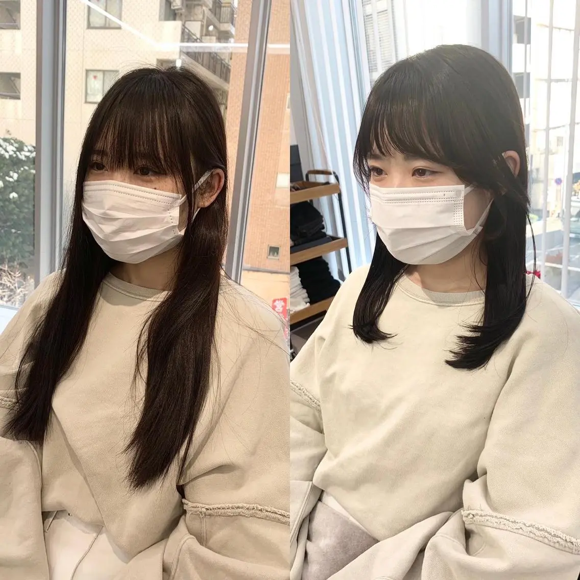 ミディアム カラー パーマ ヘアアレンジ メンズ キッズ ネイル マツエク・マツパ アイブロウ 似合せレイヤー/ 柔らか透明感カラーのヘアスタイル