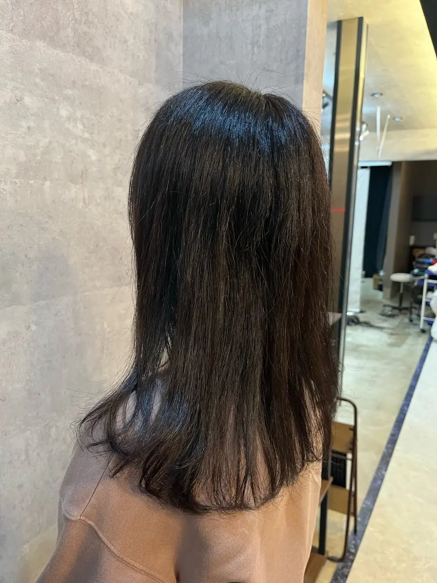 ミディアム カラー パーマ イロアイヘアー Renのヘアスタイル