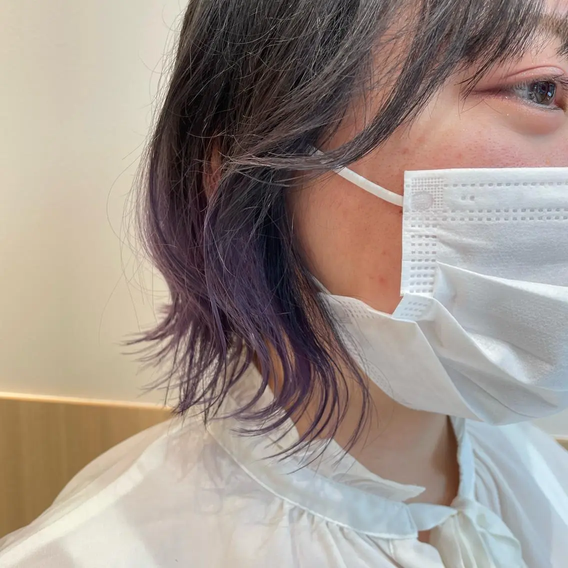 ショート カラー ブリーチ グラデーションカラー パープルカラー BASSA ANNEX店のヘアスタイル