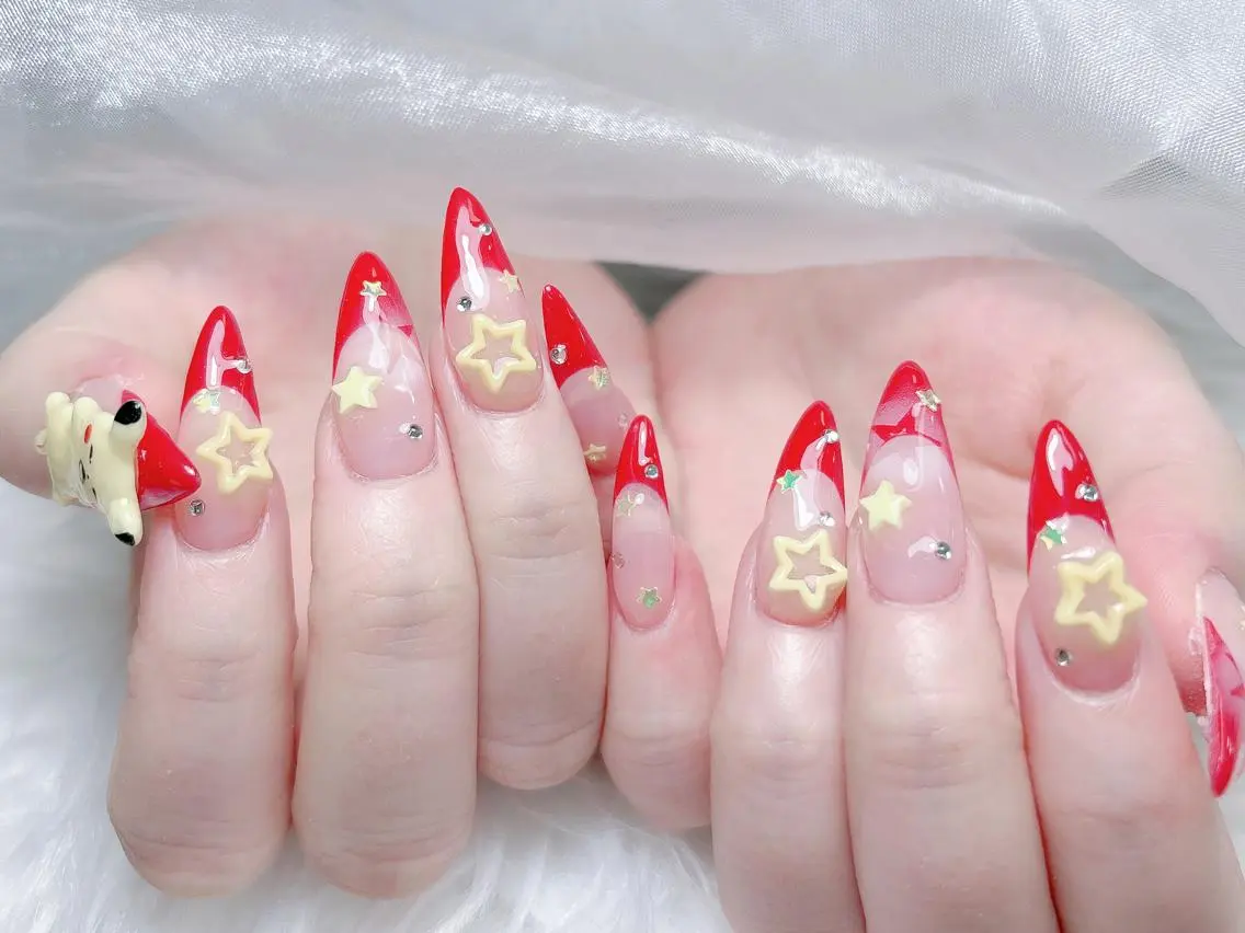 ネイル アートネイル ジェルネイル ソフトジェル K.bi_nail ネイル長さ出し専門店のネイルデザイン