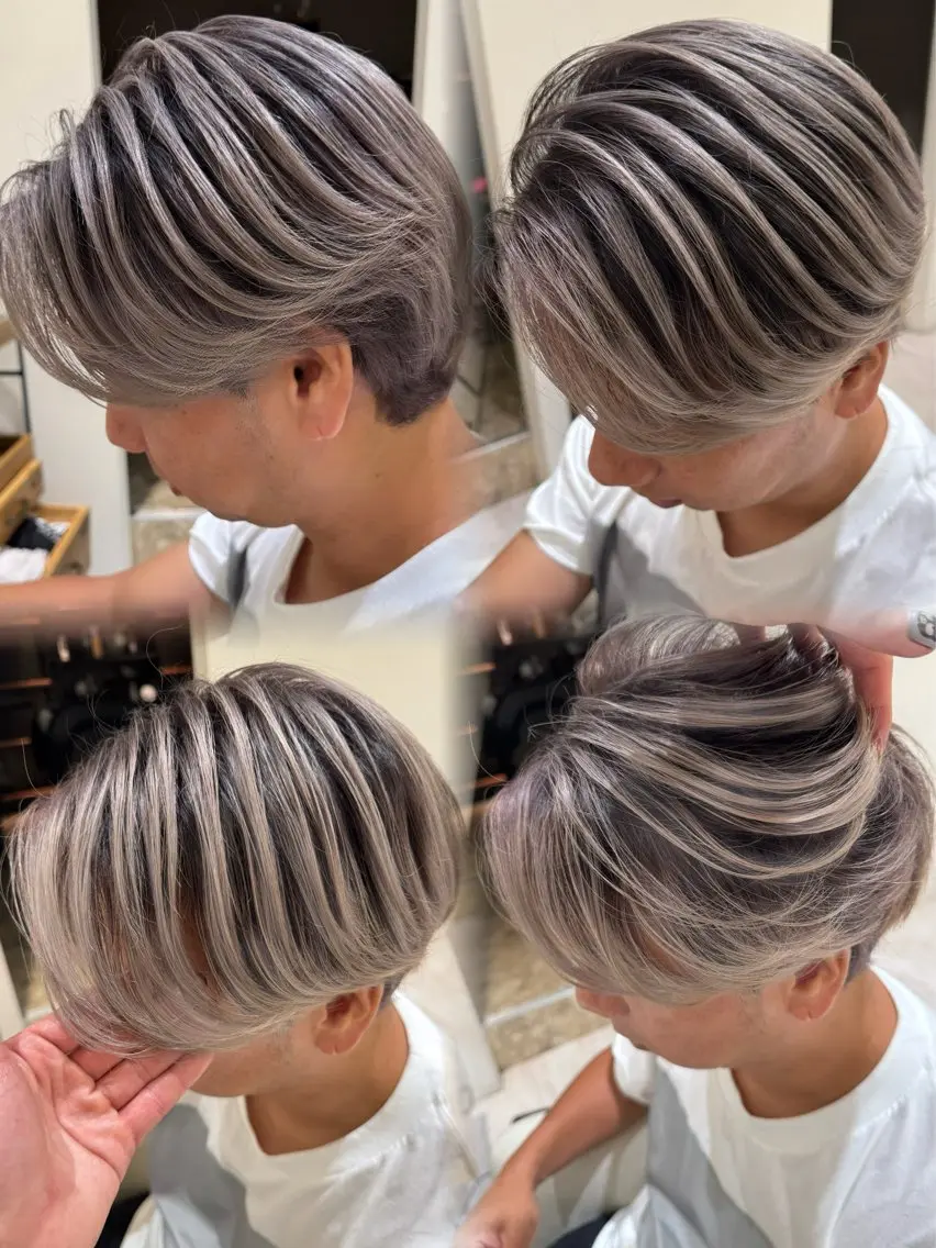 ショート カラー メンズ メンズ特化美容師 カラー専門ぺーターのヘアスタイル