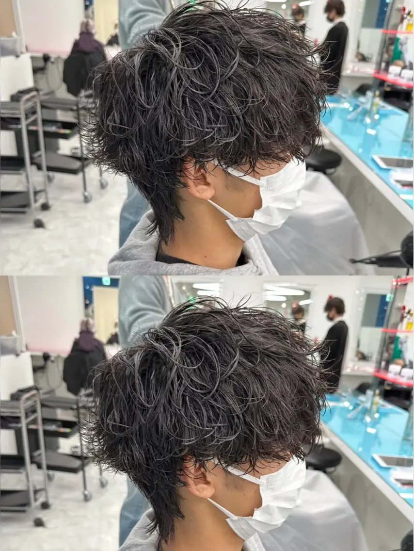 パーマ ヘアアレンジ メンズ Ryo横浜韓国ヘア/ 曲がる縮毛矯正特化のヘアスタイル