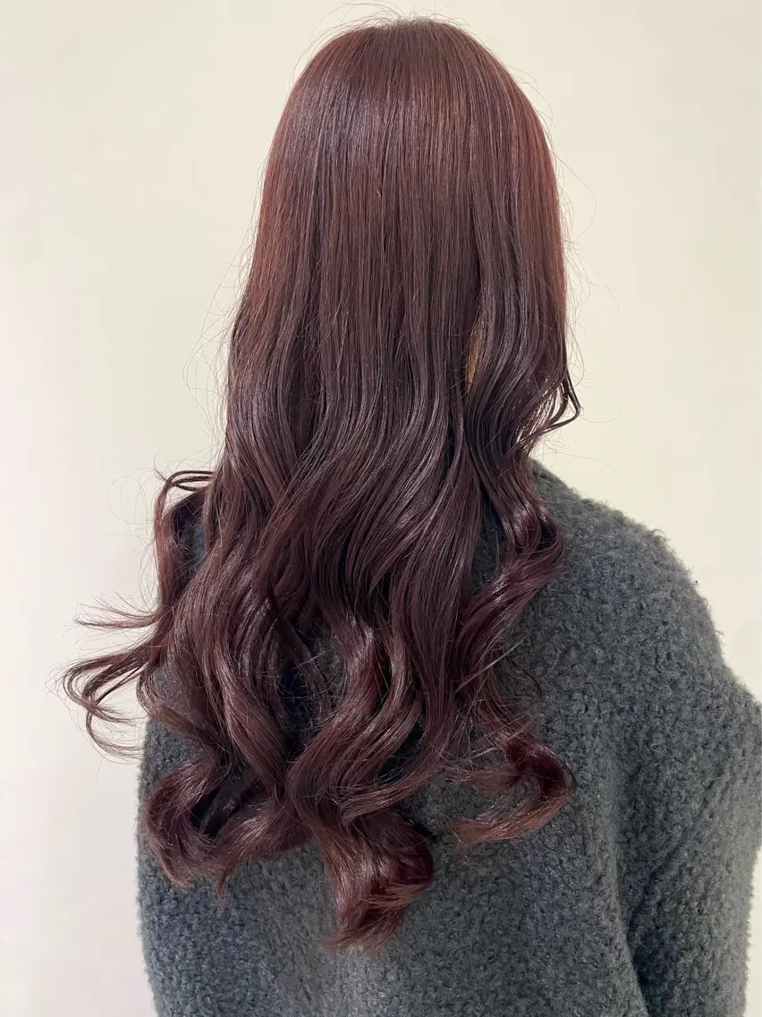 ロング ヘアカラー トリートメント 🎟ブリーチなし/艶 /暖色🎀くるみのヘアスタイル