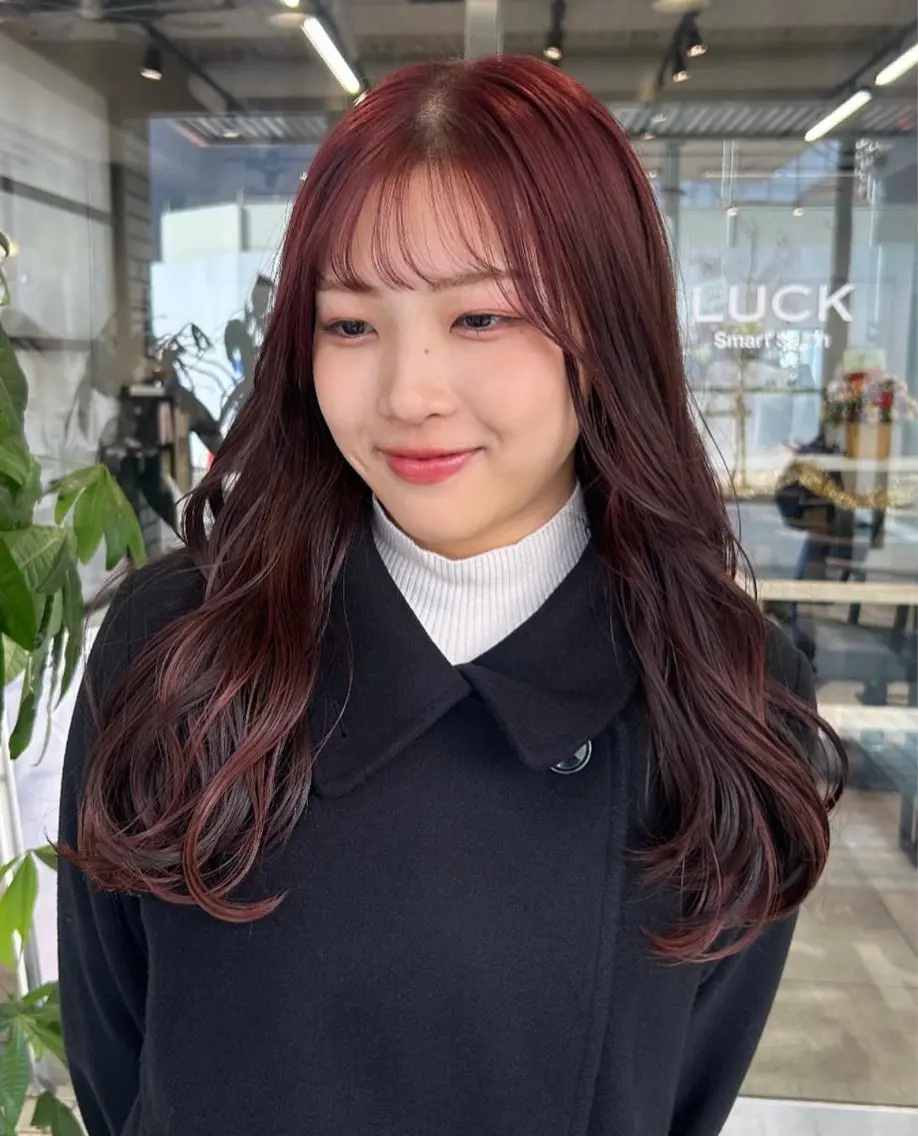 ロング カラー ブリーチ ダブルカラー イルミナカラー ブリーチなしカラー ボブ カット ヘアカラー トリートメント LUCK 本厚木店のヘアスタイル