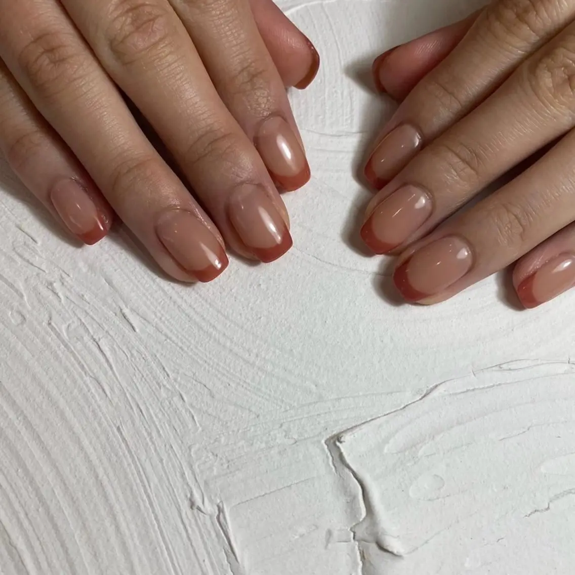 ネイル フレンチネイル オフィスネイル オレンジ nail‪◯ petitnanoのネイルデザイン