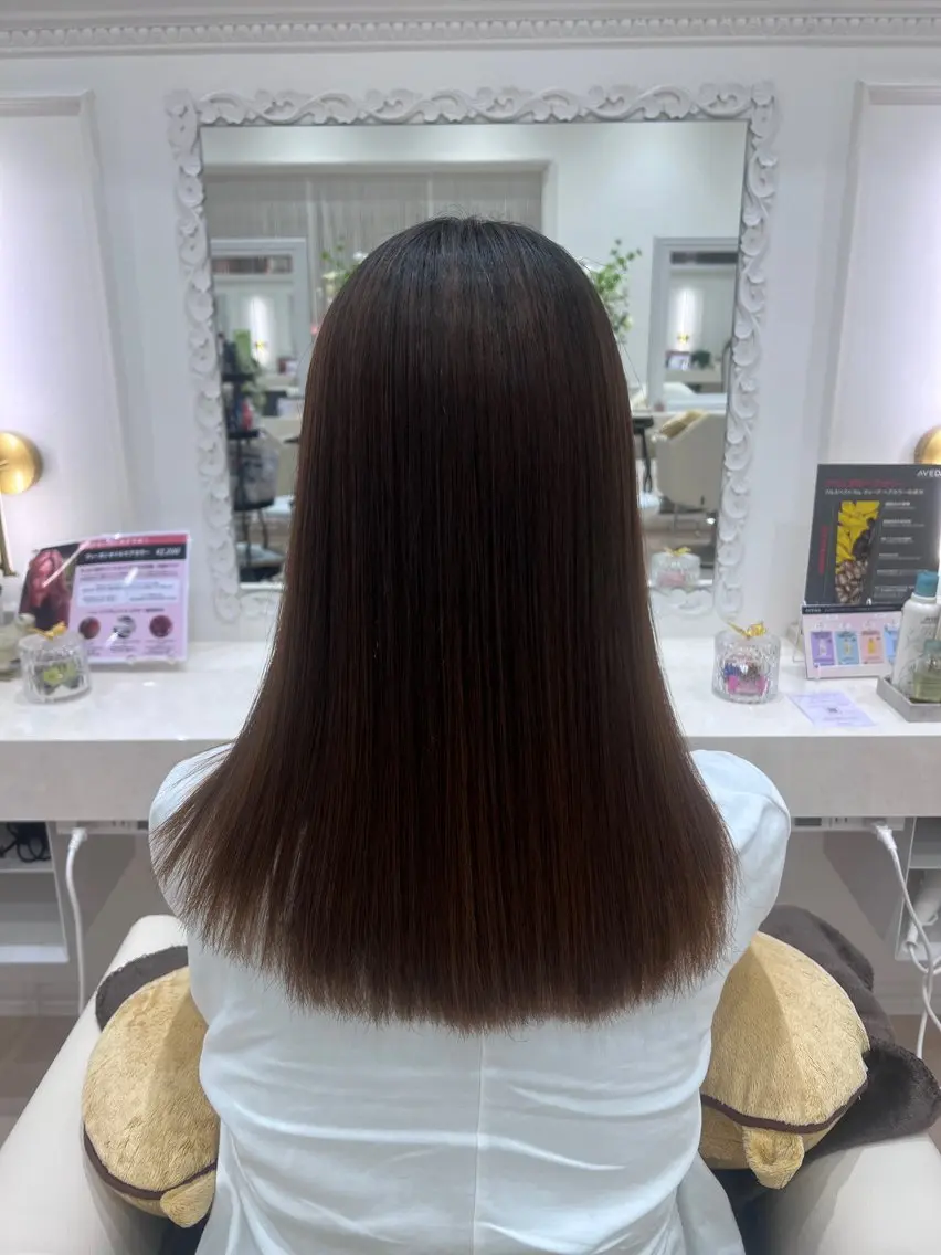 ロング 縮毛矯正 FEERIE 晴海店 荒木優菜のヘアスタイル