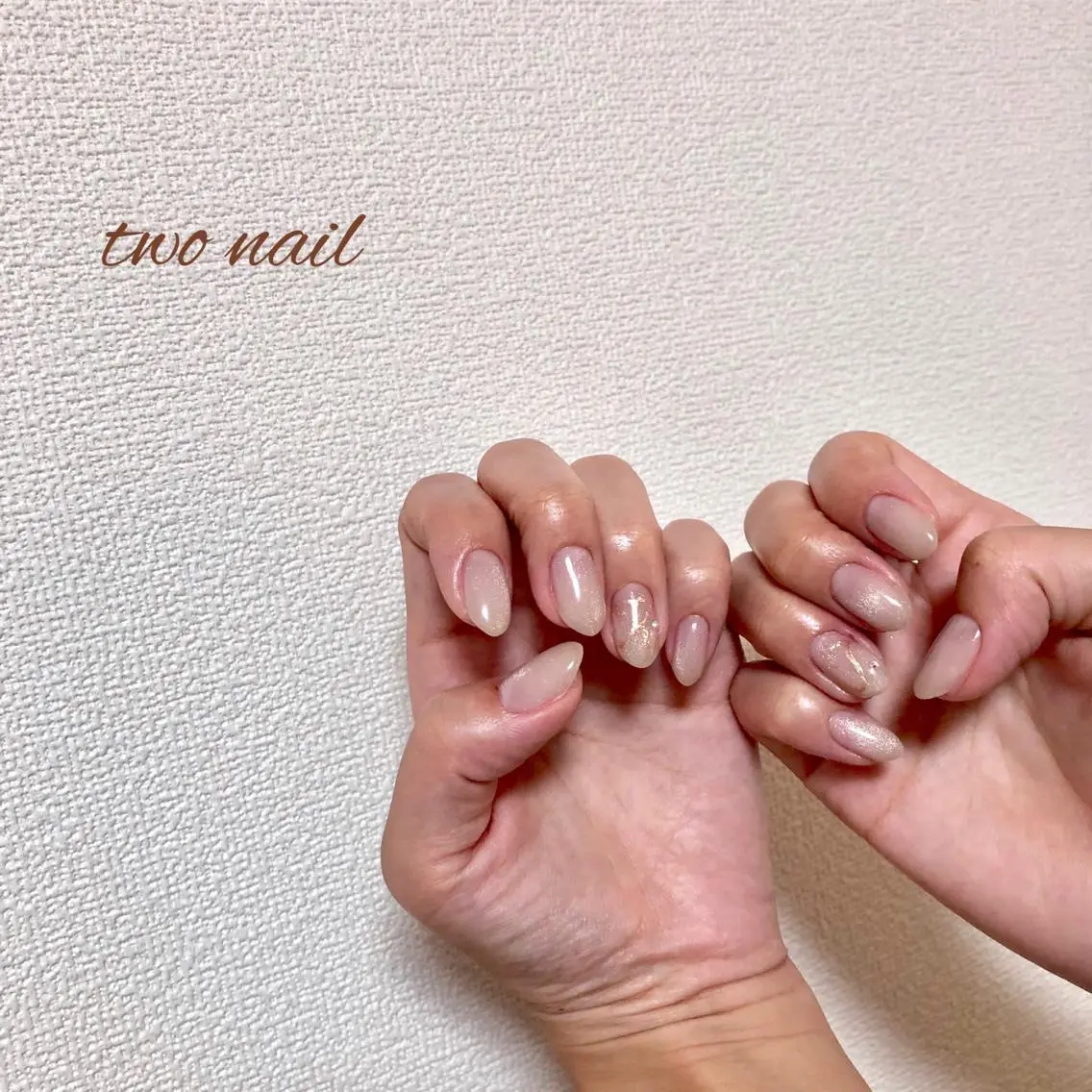 ネイル アートネイル フットネイル ハート マグネットネイル ニュアンスネイル two nailのネイルデザイン