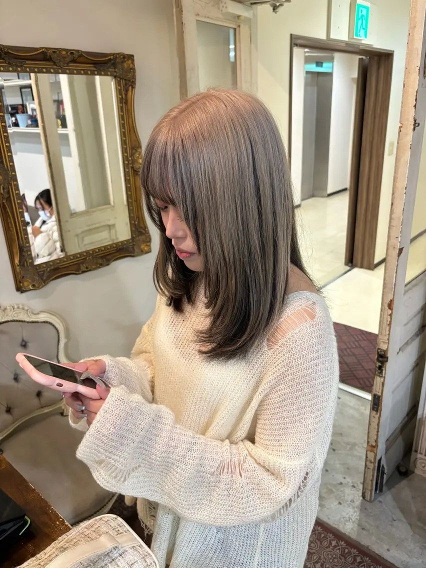 ミディアム カラー ヘアアレンジ ヘアカラー トリートメント ヘアセット ☂️カトウ ケイゴ☂️のヘアスタイル