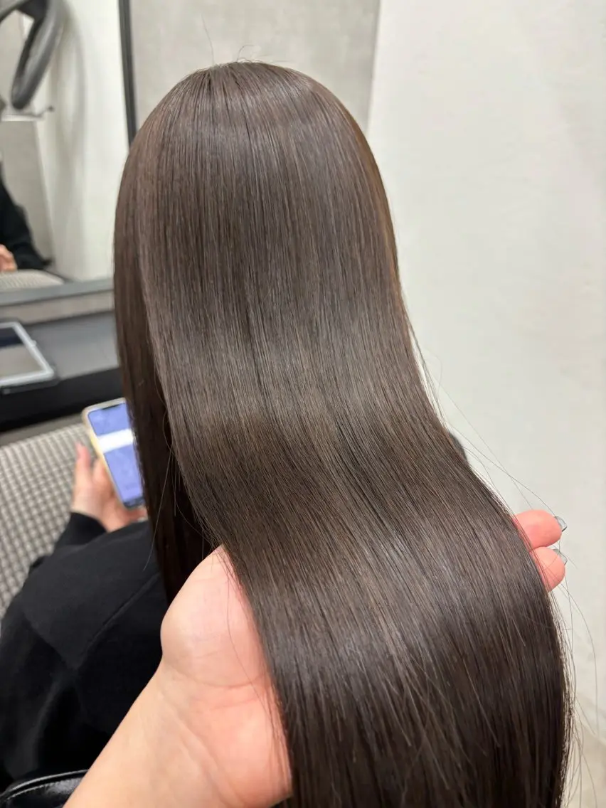 ロング カラー 髪質改善 縮毛矯正 トリートメント ヘアカラー 縮毛矯正 トリートメント すぐ巻ける縮毛矯正 🍀勝倉　麗のヘアスタイル