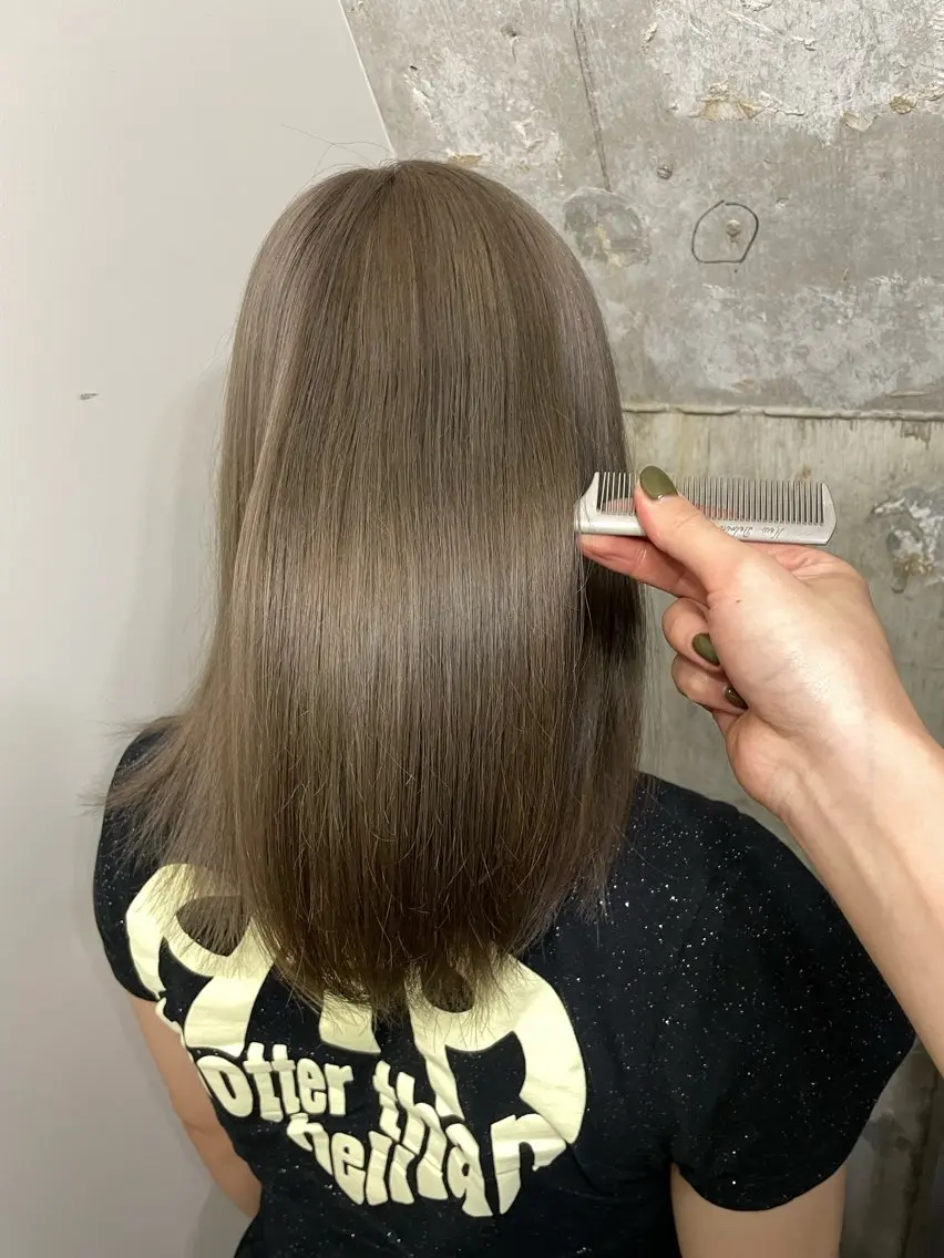 セミロング カラー ベージュカラー ミルクティーベージュ ヘアカラー ニュアンスカラー/ 🫧レミ(坊主)のヘアスタイル